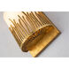 Sawgrass 1 Light 6 inch Gold Bath Light Wall Light in Gold Leaf with Antique